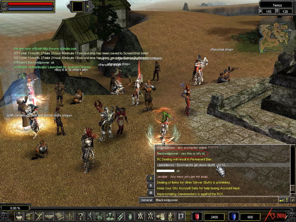 the guy who spamming forum says this char got no sify id but see screen shot he says it has sify id