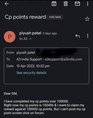Proof that i completed on 13th april